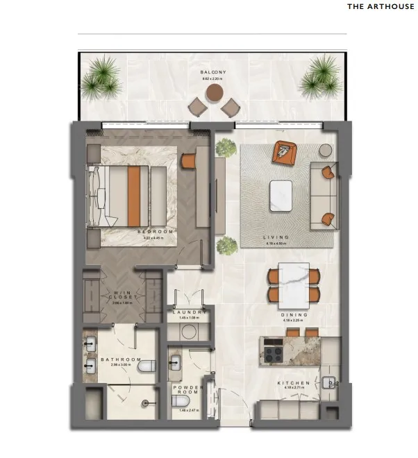 1 Bedroom Floor Plan