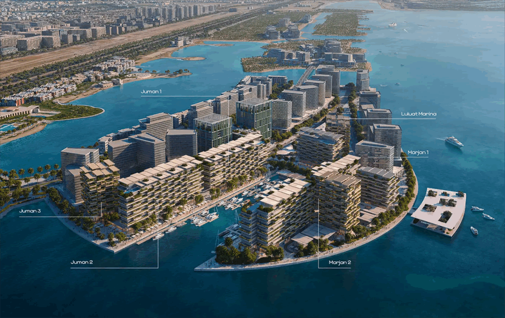 Juman One at Luluat Al Raha Island waterfront apartments Abu Dhabi