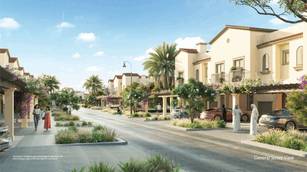 Infographic detailing the world-class amenities available to residents of Malaga Bloom Living Villas, including the clubhouse, lake access, and schools.