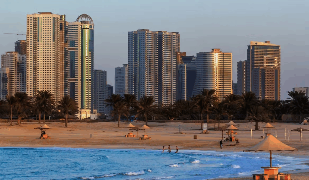 Budget 1-bed flats Dubai overlooking Al Mamzar waterfront.