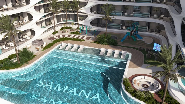 Samana Boulevard Heights interior with private balcony pool