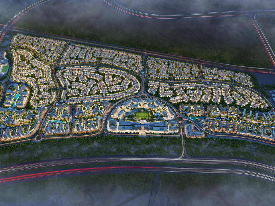 Sobha Sanctuary Dubai masterplan near Al Ain Road with central park