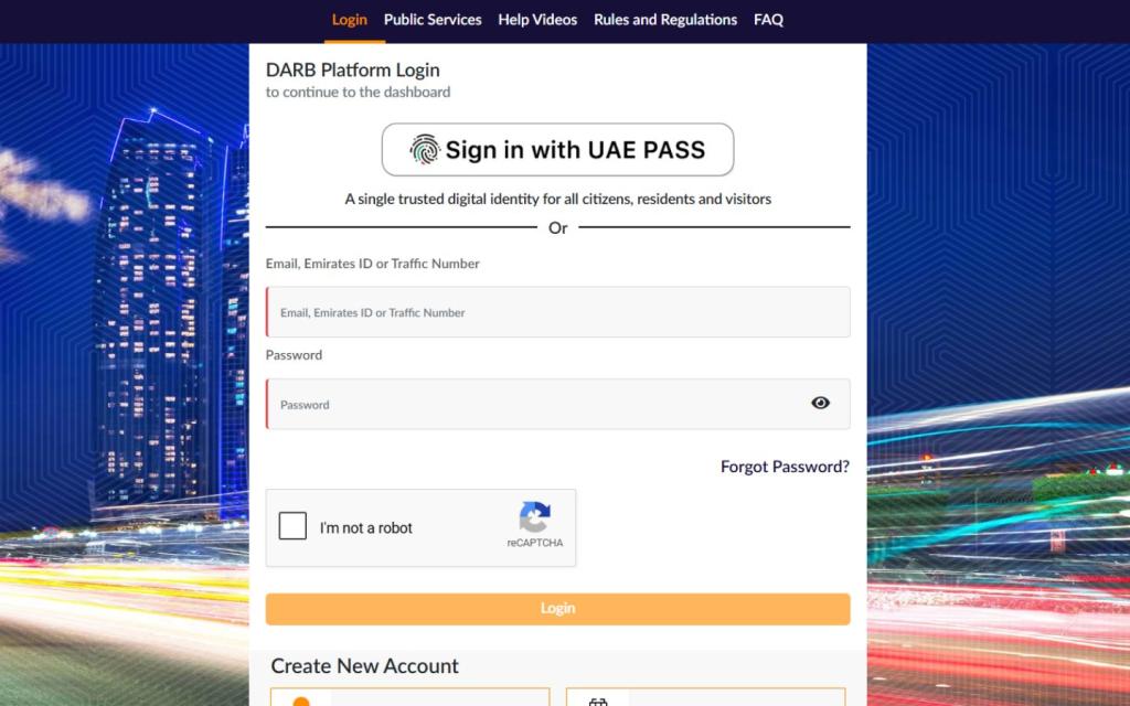 How to register for Abu Dhabi DARB toll (Image Credit: DARB Website)
