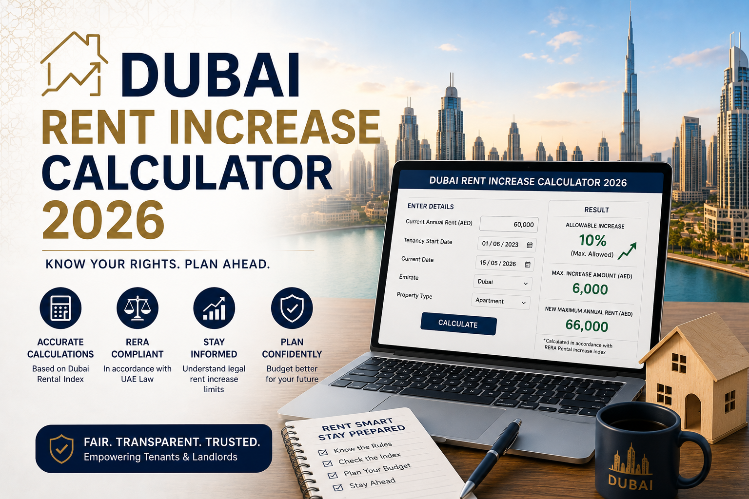 Dubai Rent Increase Calculator 2026