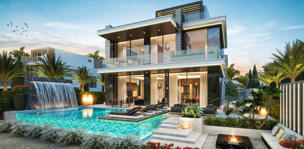 data-category="private yard"> Each villa will be complemented by a private courtyard with a swimming pool and a relaxation area where children can play on the lawn while you cook dinner on the grill.