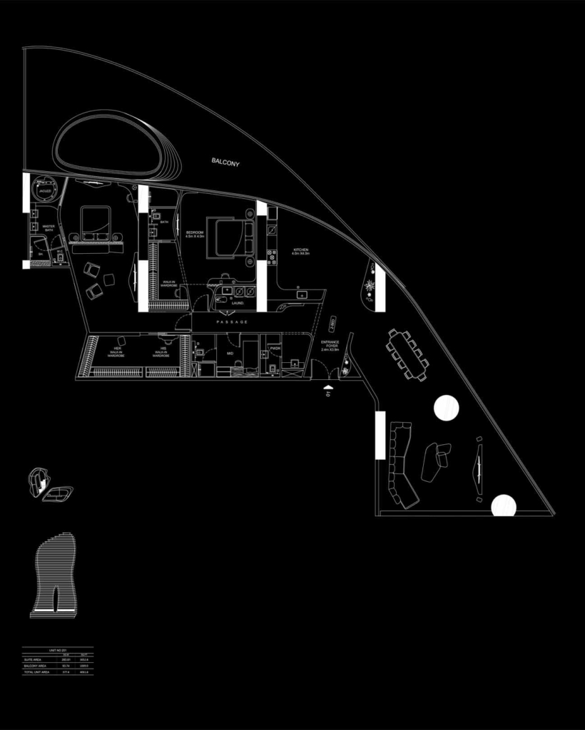 2 Bedroom 2 Bedrooms + Maid