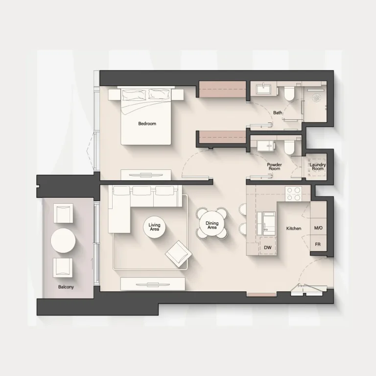 Eltiera Views  — 1BR floor plan