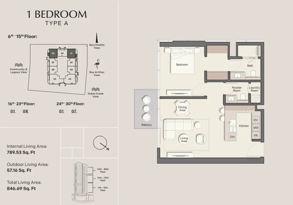 Belmore Residences  — 1BR floor plan