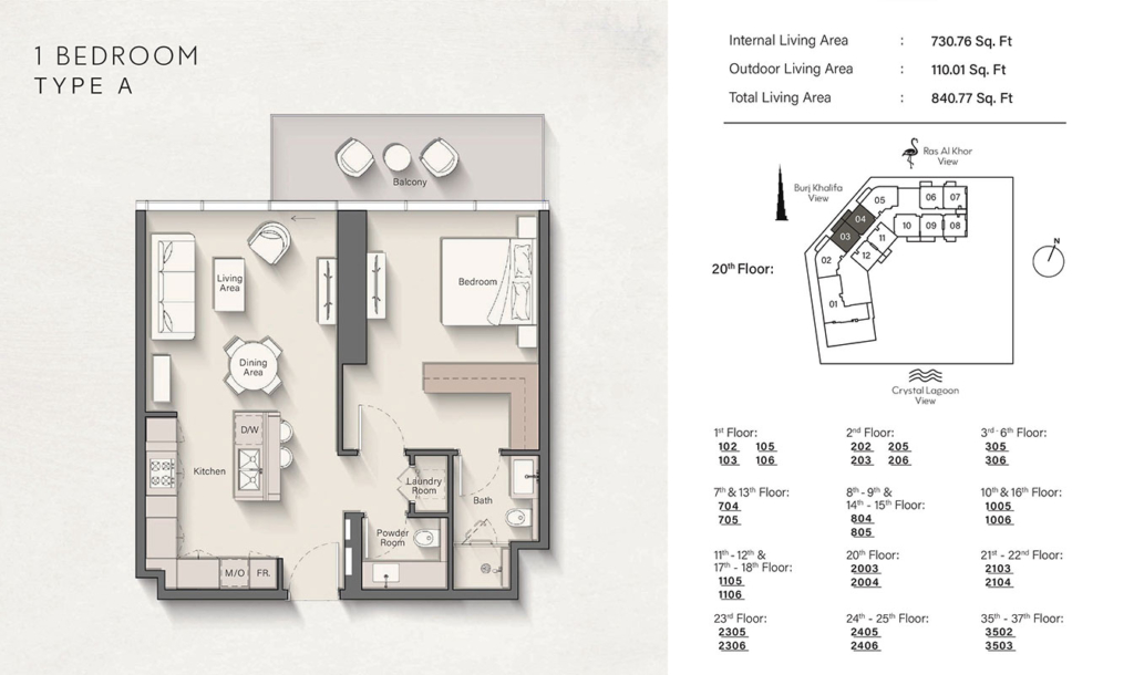 Claydon House — 1 Bedroom floor plan