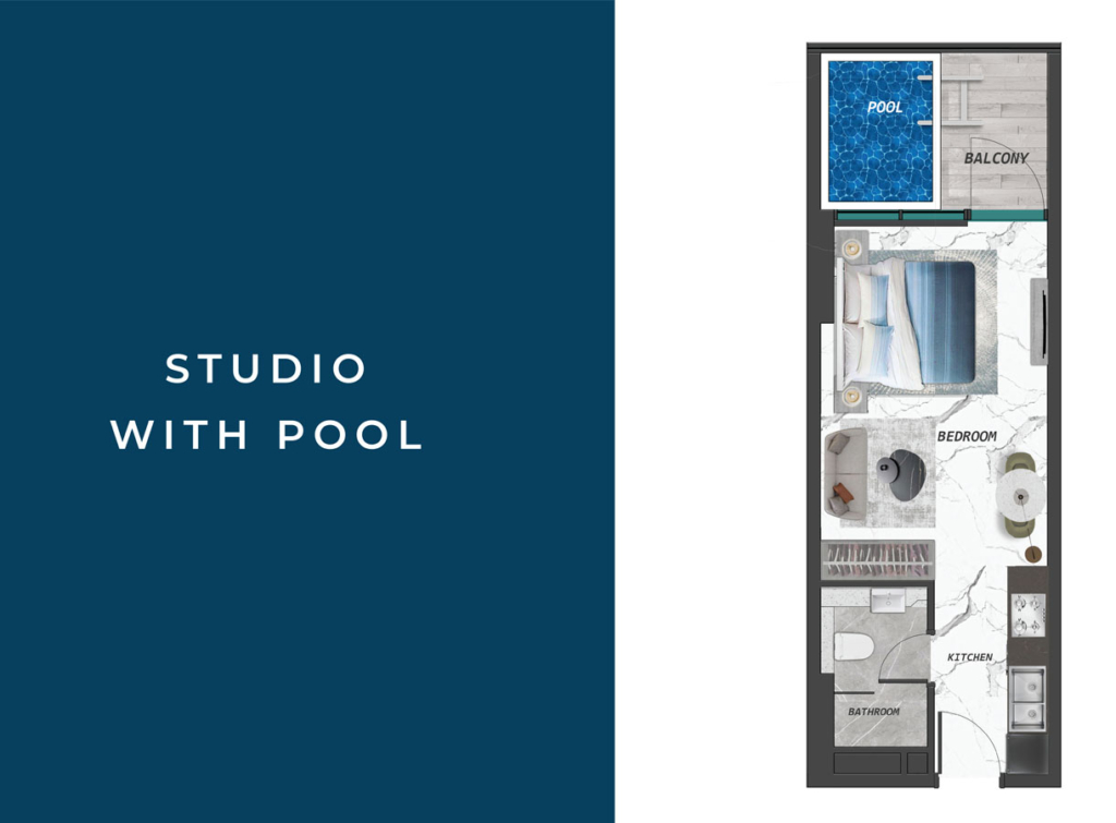 SAMANA Lake Views — Studio floor plan