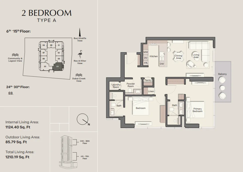 Belmore Residences  — 2BR floor plan