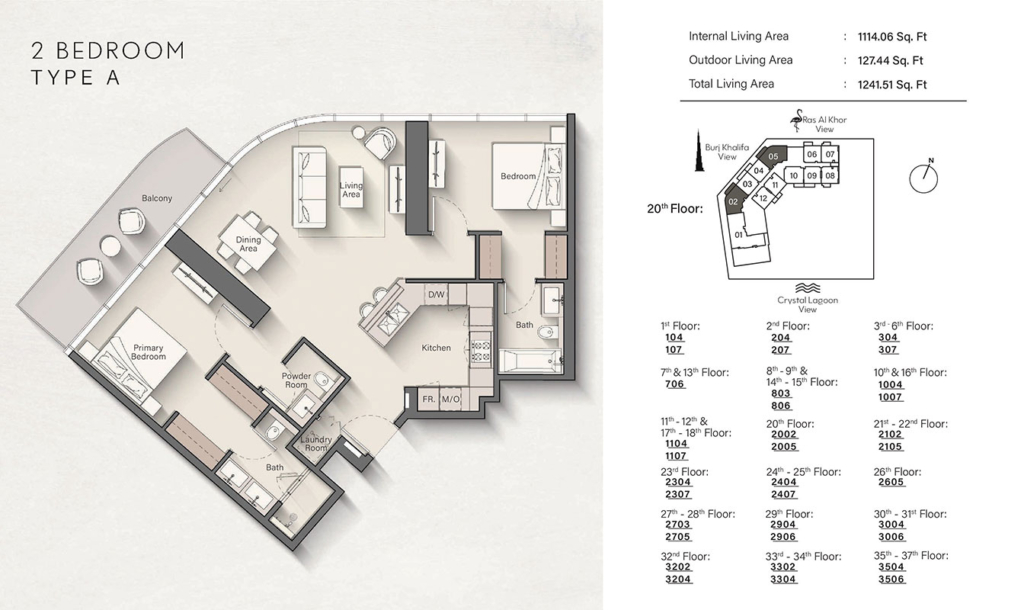 Claydon House — 2 Bedrooms floor plan