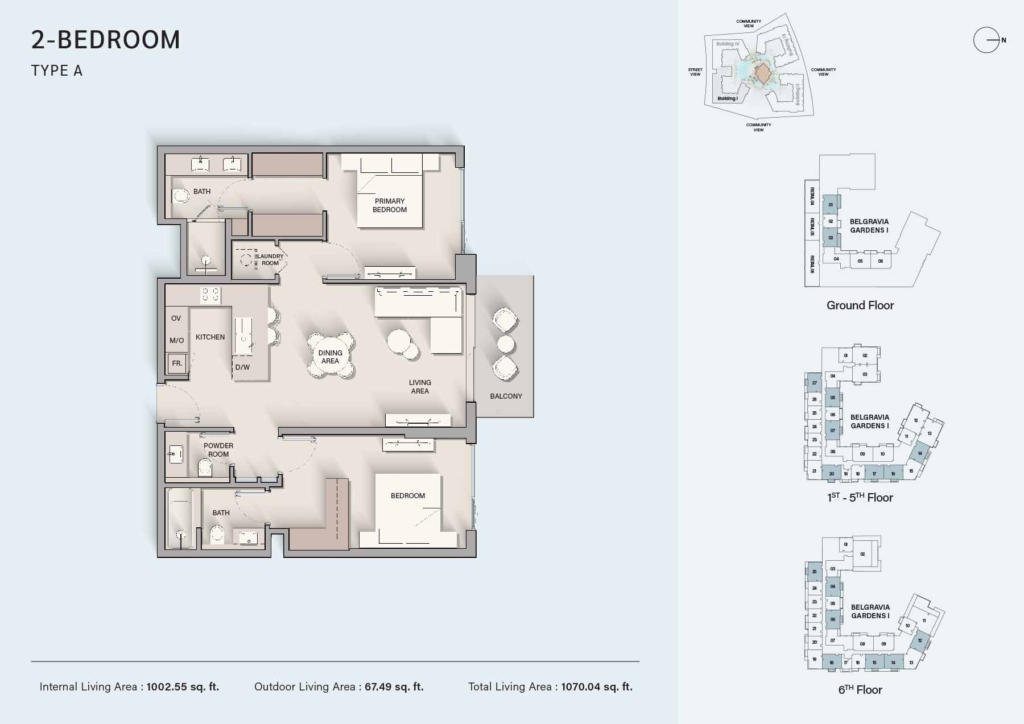 Belgravia Gardens  — 2 Bedrooms floor plan