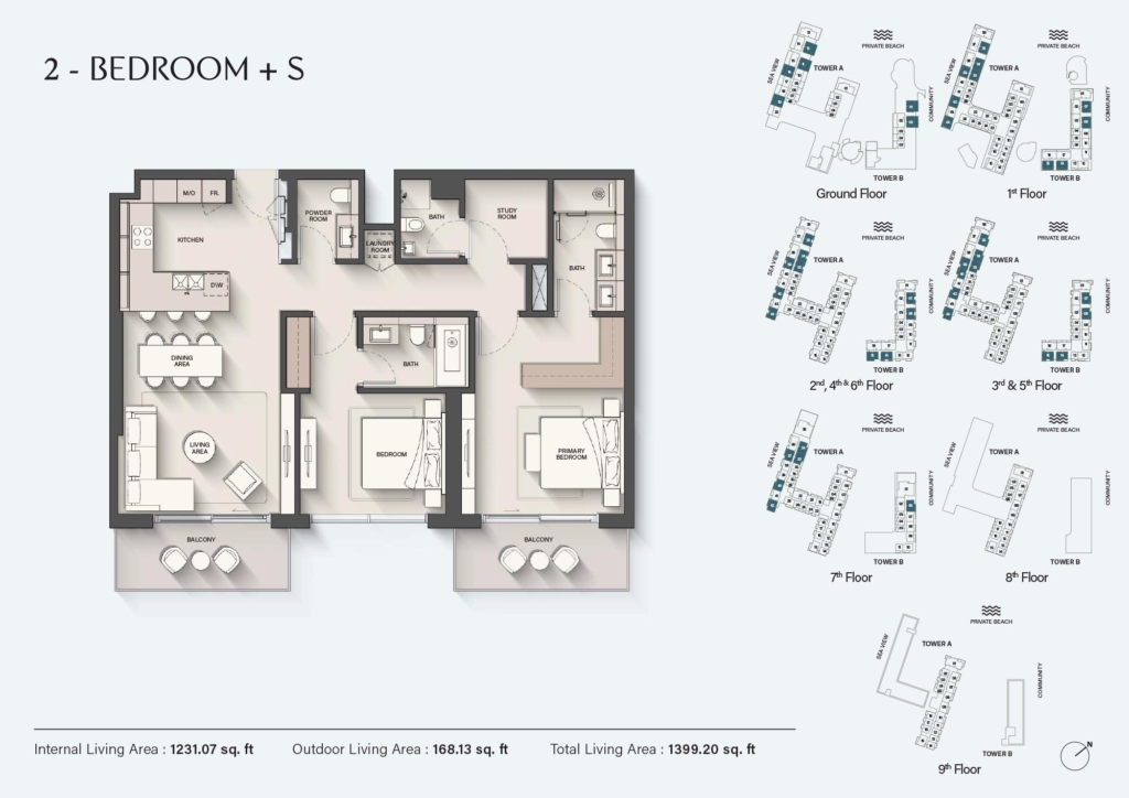 Ellington Sands — 2BR floor plan