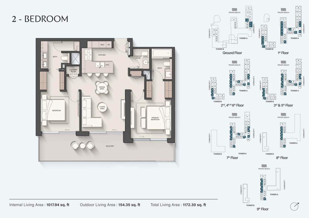 Ellington Sands 2 — 2 Bedrooms floor plan