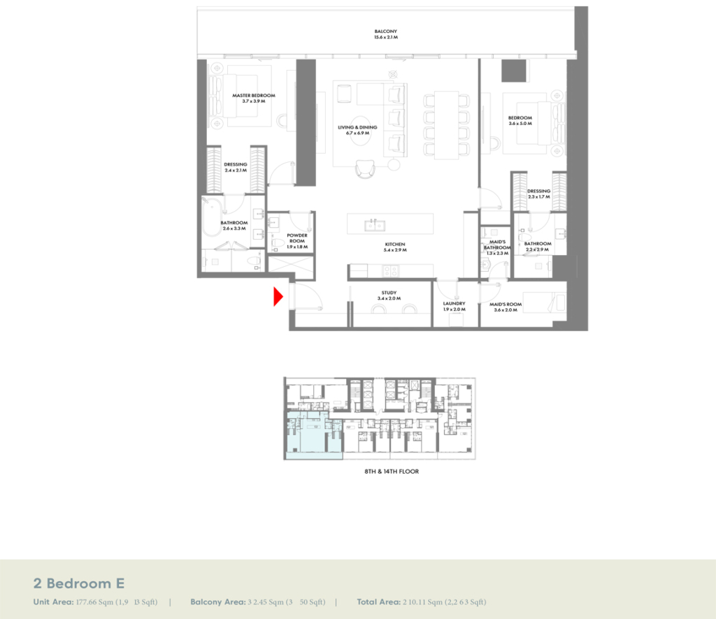 W Residences — 3BR floor plan