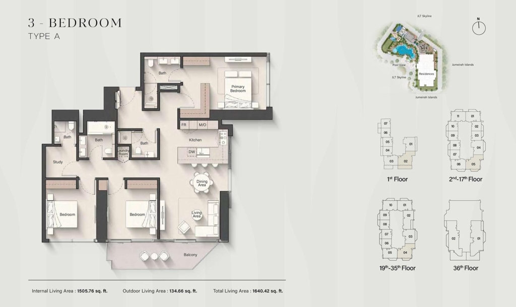Eltiera Heights — 3BR floor plan