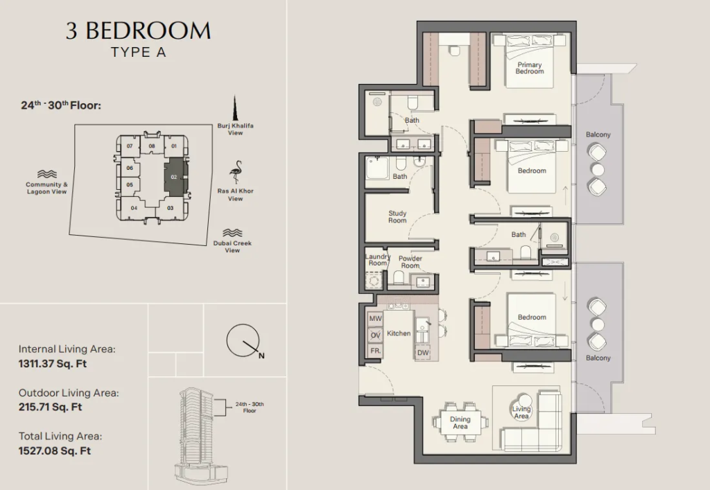 Belmore Residences  — 3BR floor plan