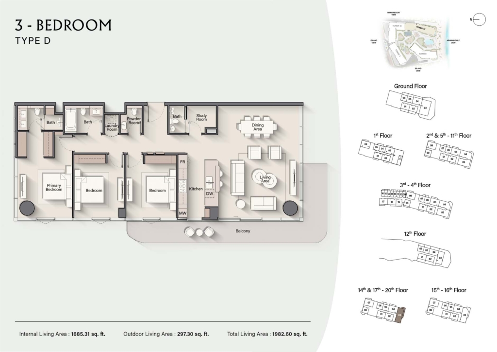 Costa Mare — 3BR floor plan