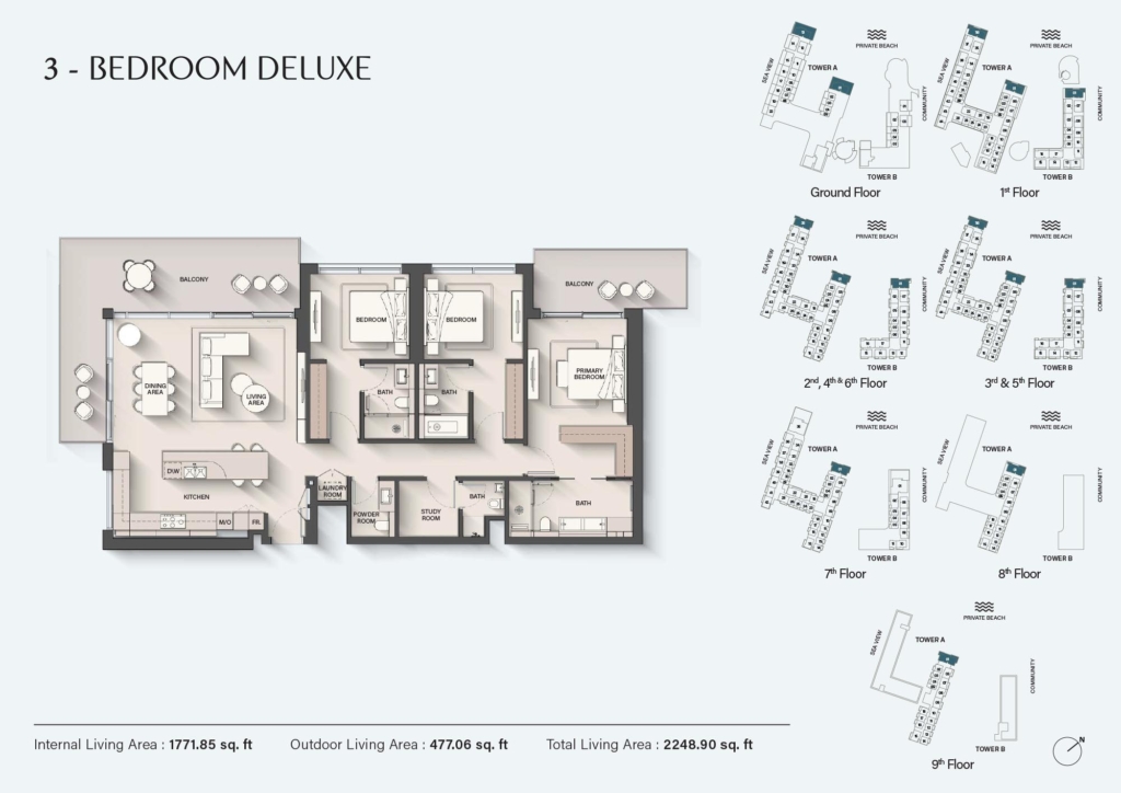 Ellington Sands — 3BR floor plan