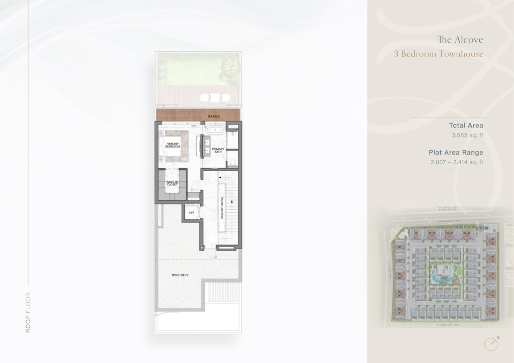 The Watercrest — 3BR Townhouse floor plan