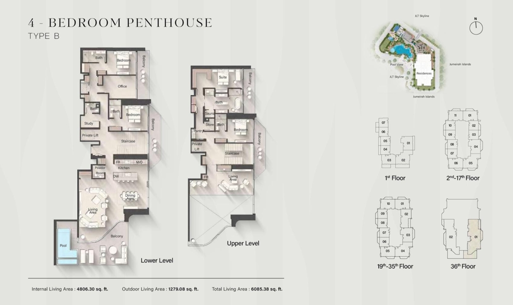 Eltiera Heights — 4BR Penthouse floor plan