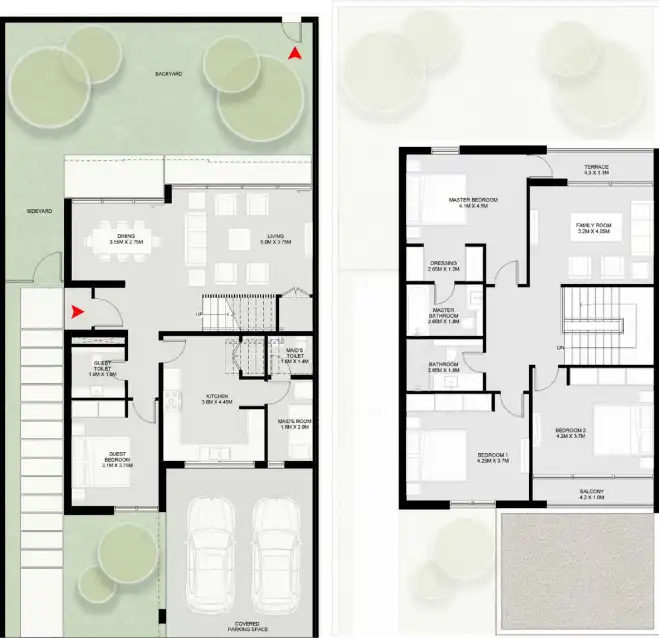 Narenj — Masaar 2 — 4BR Townhouse floor plan