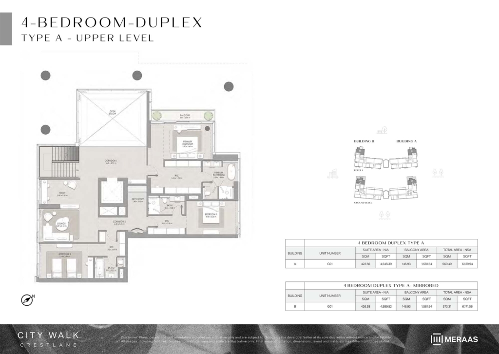 City Walk Crestlane — 4 Bedrooms floor plan