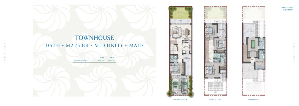 DAMAC Islands 2 — 5BR Townhouse floor plan