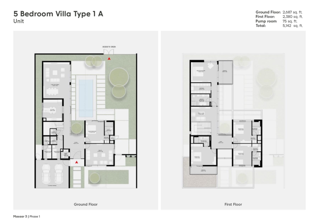 Lareen at Masaar 3 Phase 2 — 5BR Villa floor plan