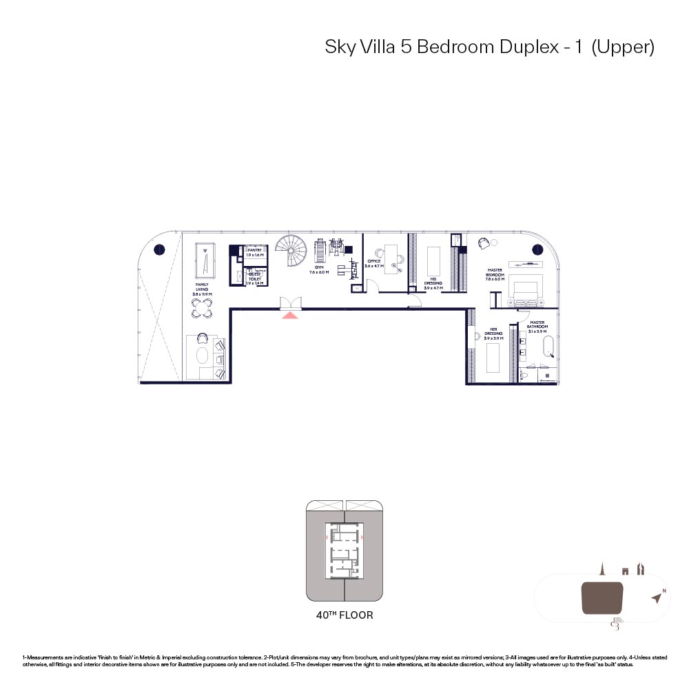 Inaura Hotels & Residences  — 5BR Villa floor plan