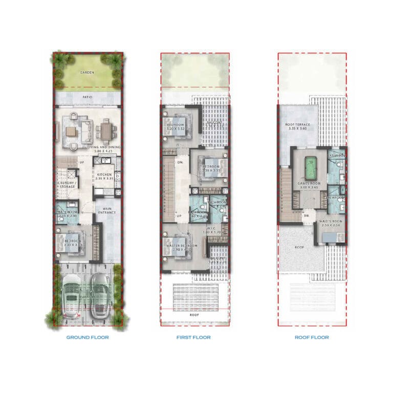 Tahiti  — 5BR Townhouse floor plan