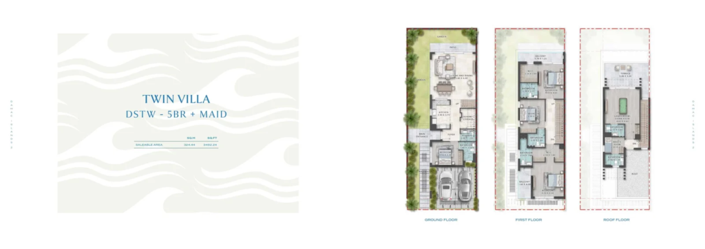 Bermuda at DAMAC Islands 2 — 5BR Villa floor plan