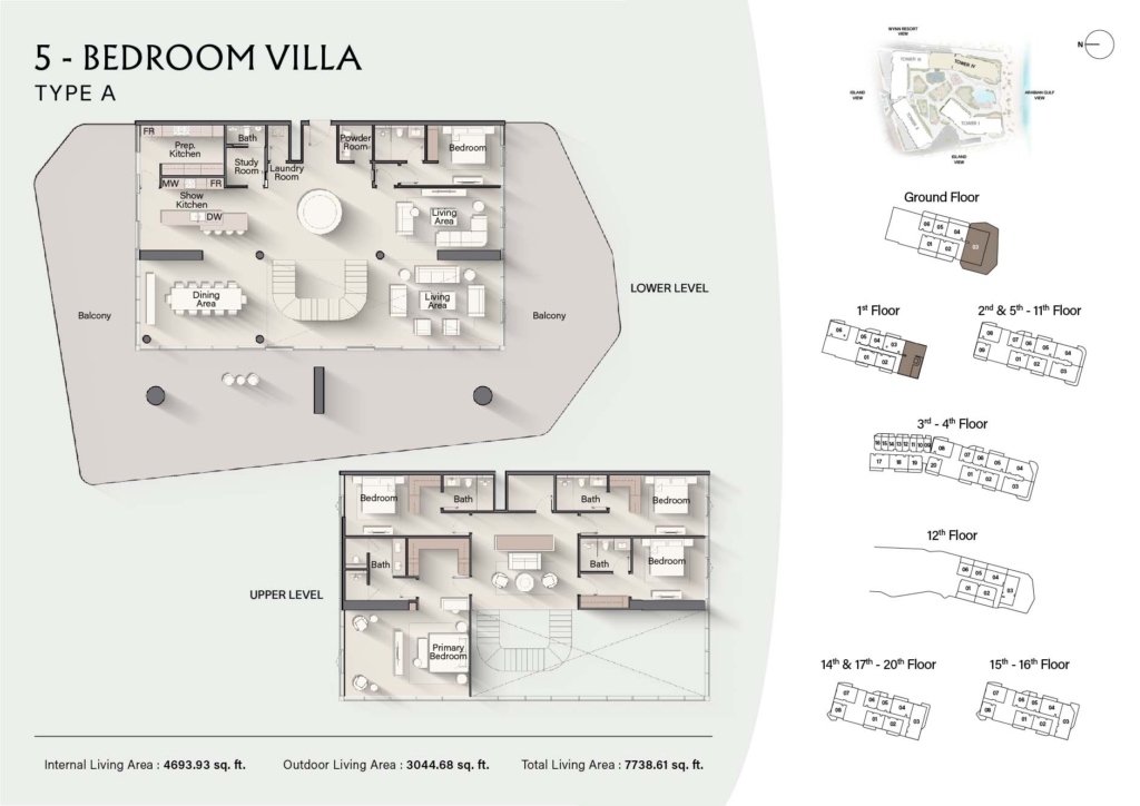 Costa Mare — 5BR Villa floor plan