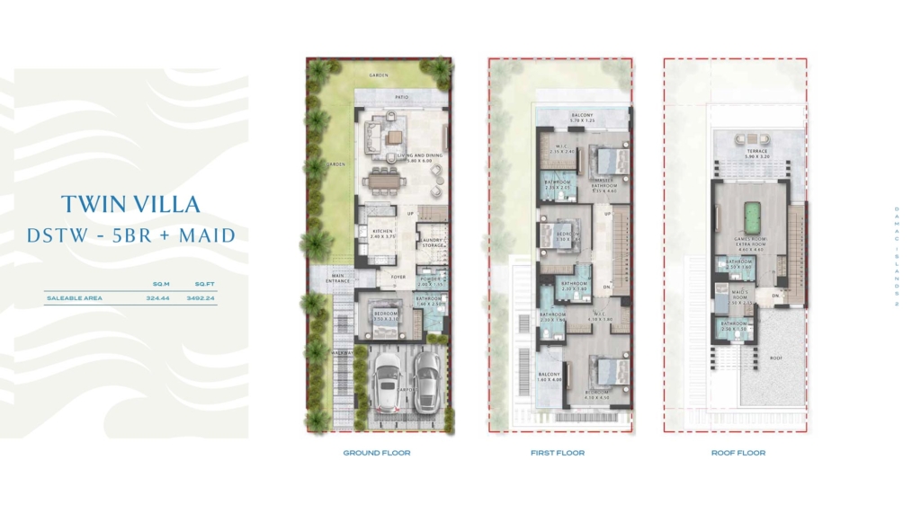 CUBA at DAMAC Islands 2 — 5BR Villa floor plan
