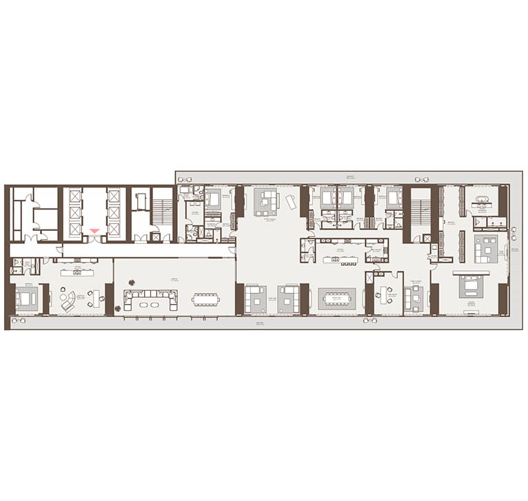 Akala Hotels & Residences — 6BR Penthouse floor plan