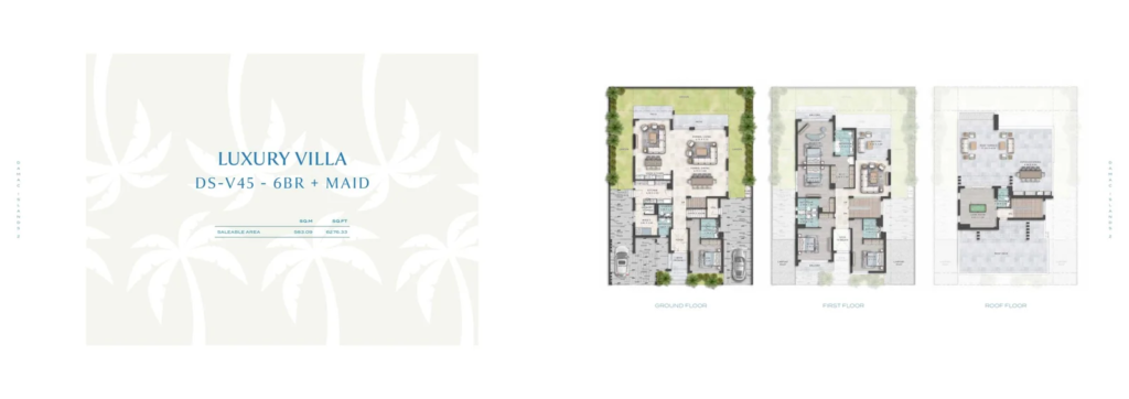 Bermuda at DAMAC Islands 2 — 6BR Villa floor plan