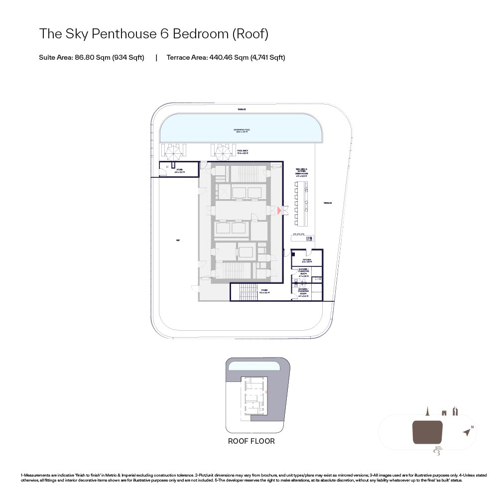 Inaura Hotels & Residences  — 6BR Penthouse floor plan