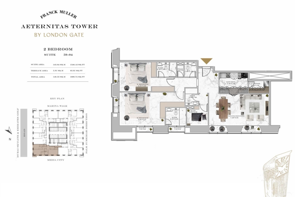 2 bedrooms
