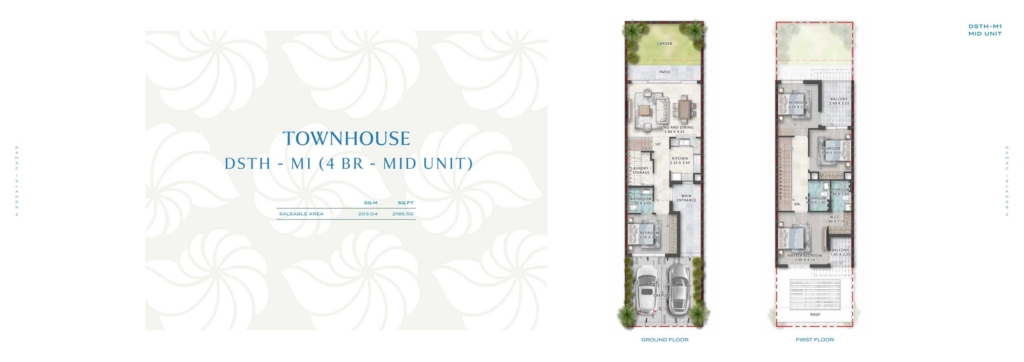 DAMAC Islands 2 — 4BR Townhouse floor plan