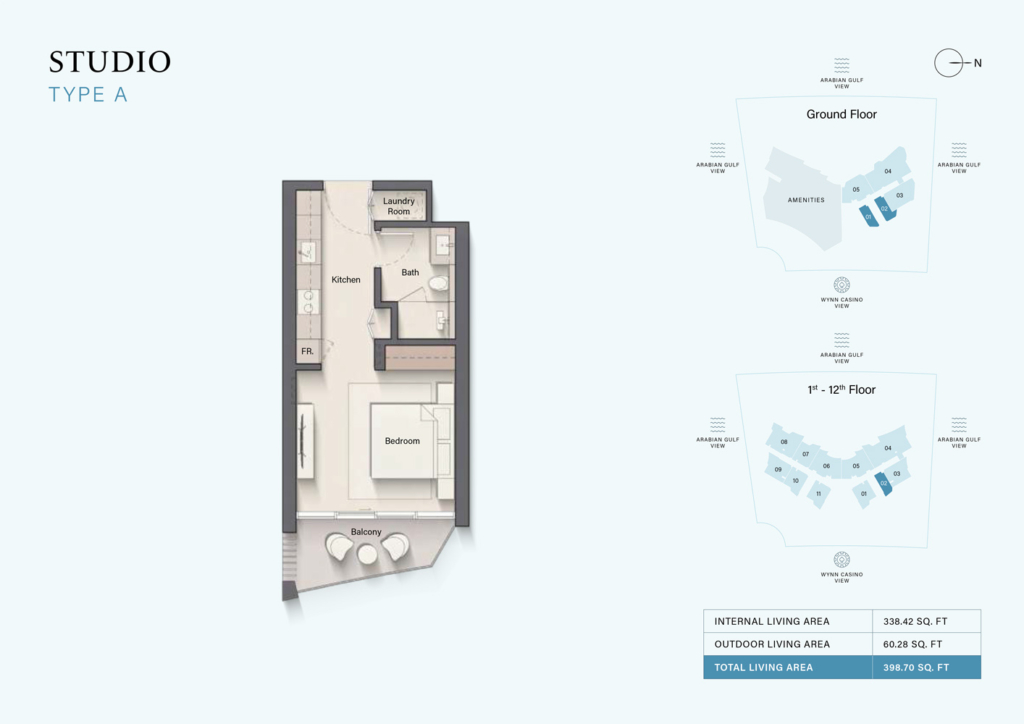 Cala Del Mar — Studio floor plan