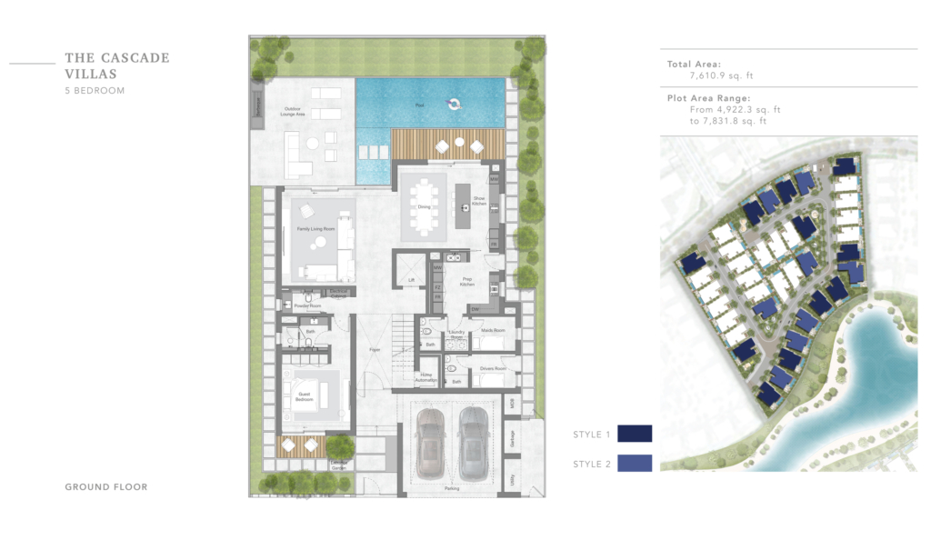 The Lakeshore Villas — 5BR Villa floor plan