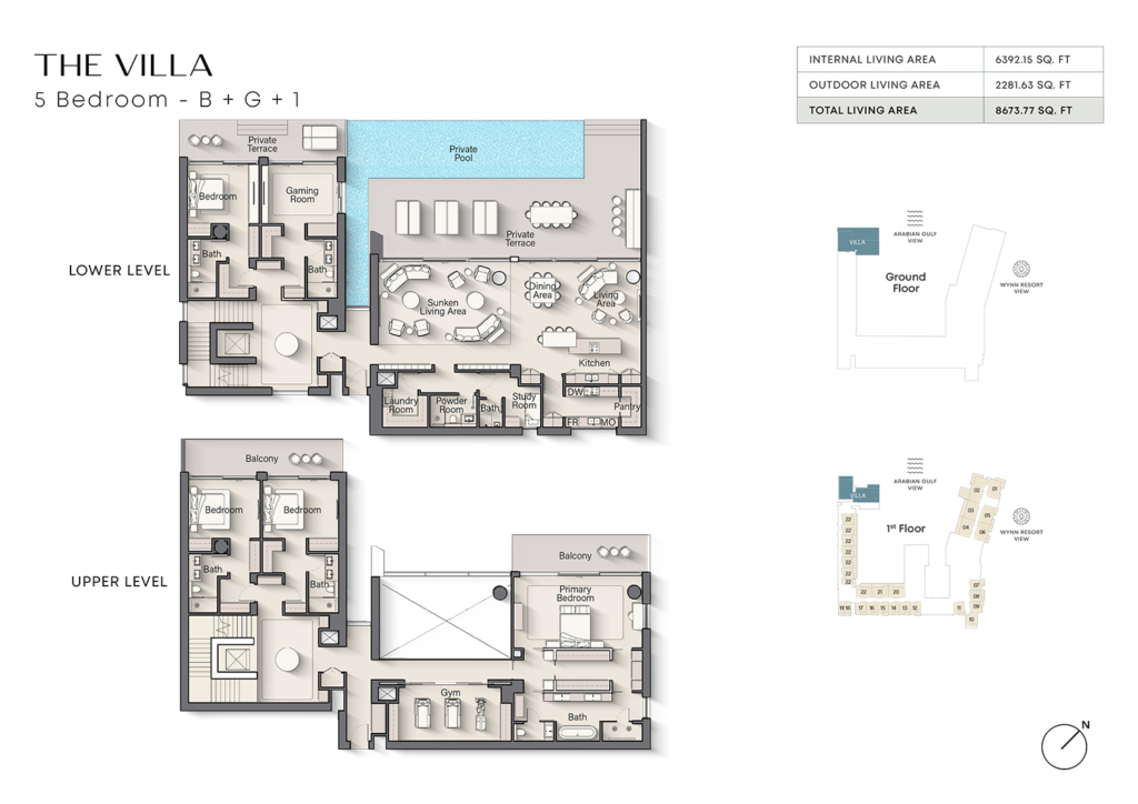 Playa Del Sol — 5BR floor plan