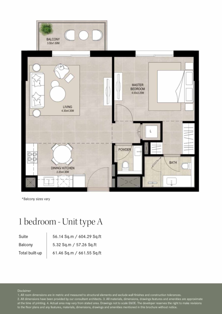 Ellison — 1BR floor plan