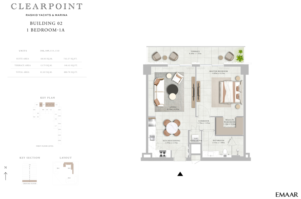 Clearpoint — 1BR floor plan