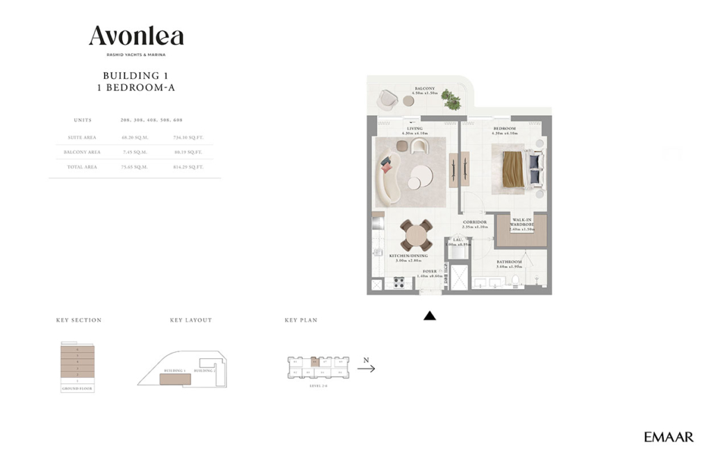 Avonlea — 1BR floor plan