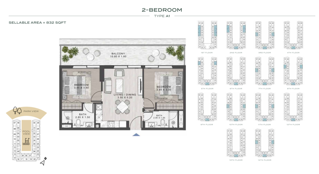ELO 2 — 2BR floor plan