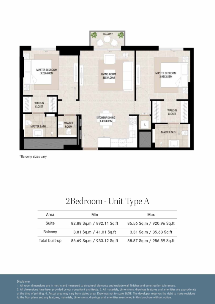 Odessa — 2BR floor plan