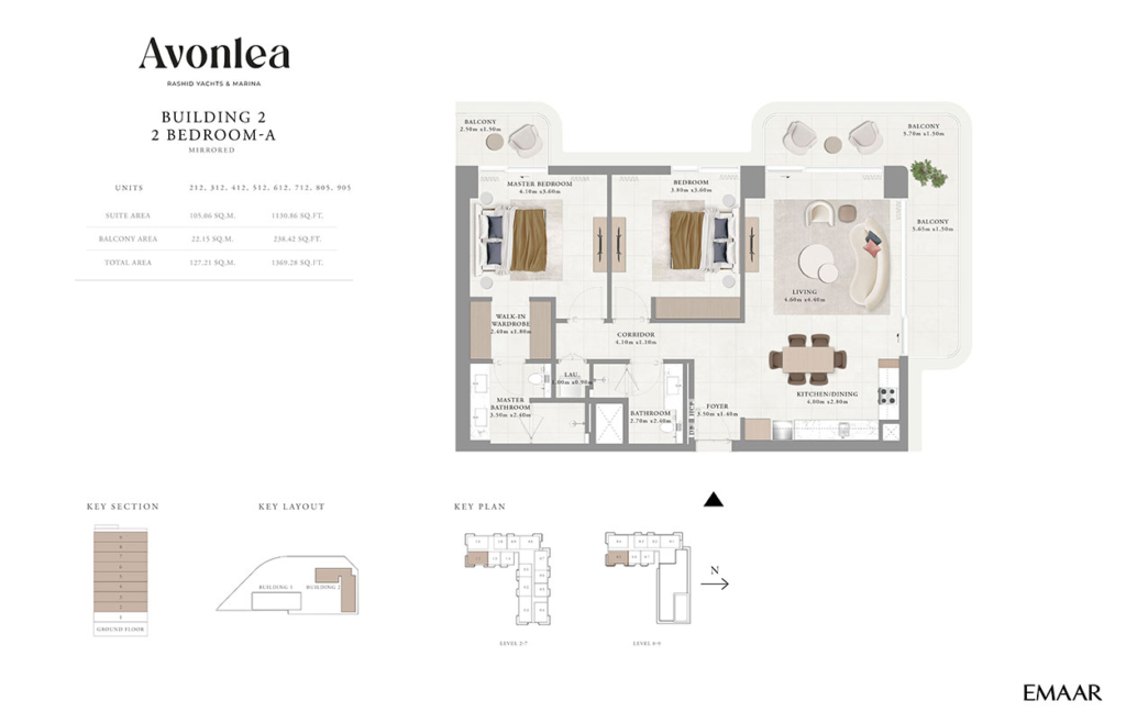 Avonlea — 2BR floor plan