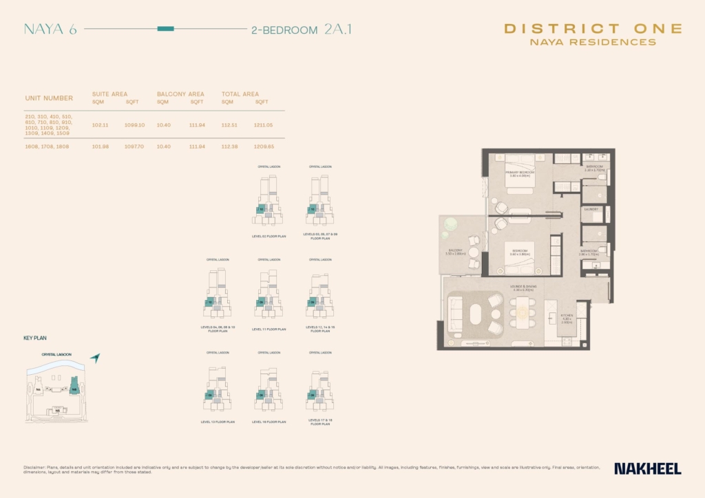 Naya 1 Residences at District One — 2BR floor plan